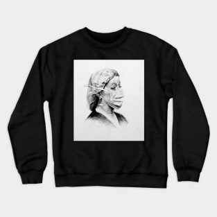 Nurse Jud - Drawing by Avril Thomas - Adelaide / South Australia Artist Crewneck Sweatshirt